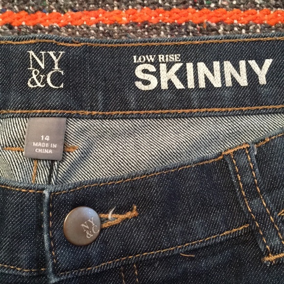 NY&C Low Rise Skinny Jeans - Size 14 - Picture 4 of 4